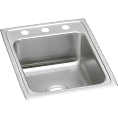 Elkay LRAD1722552 Lustertone Classic Stainless Steel 17 x 22 in. 2 Hole Drop-in Sink