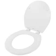 Jones Stephens C013WD00 Comfort Round Closed Front Toilet Seat with Cover in White