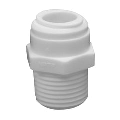 Jones Stephens C76878 1/4 Tube OD x 3/8 MIP White Plastic Push On Male Adapter