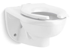 KOHLER 84325-0 Kingston Ultra 1.28 gpf Elongated Wall Mount Toilet Bowl with Top Spud in White