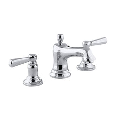 Kohler K-10577-4-CP Bancroft Polished Chrome Metal 2-Handle Low Arc Widespread Bathroom Sink Faucet