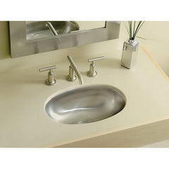 Kohler K-2611-SU-NA Bolero Stainless Steel Single-Bowl Drop-In Bathroom Sink