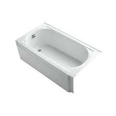 Kohler K-721-0 Memoirs Cast Iron Left Drain 3-Wall Alcove Bathtub 52 gal