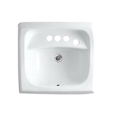 Kohler K-2005-R-0 Kingston Vitreous China Wall Mount Bathroom Sink 21-1/4 in L x 18-1/4 in W x 12-1/4 in H