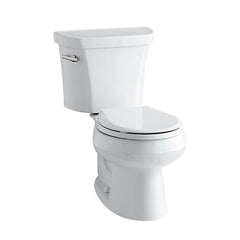 Kohler K-3997-0 Wellworth Vitreous China Floor Mount Round 2-Piece Toilet 1.28 gpf