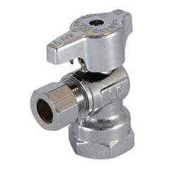 Legend Valve 114-603NL 1/2F x 3/8OD T-595NL No Lead Chrome Brass 1/4 Turn Angle Stop Valve