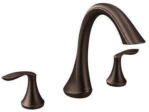 Moen T943ORB Eva Two Handle Roman Tub Faucet in Oil Rubbed Bronze (Trim Only)