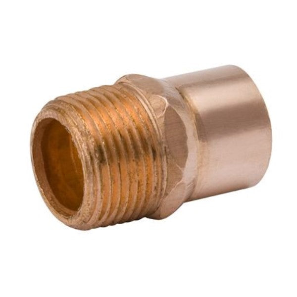 Mueller W01129 Copper Adapter, 5/8 x 1 OD (C x MPT) WC-401