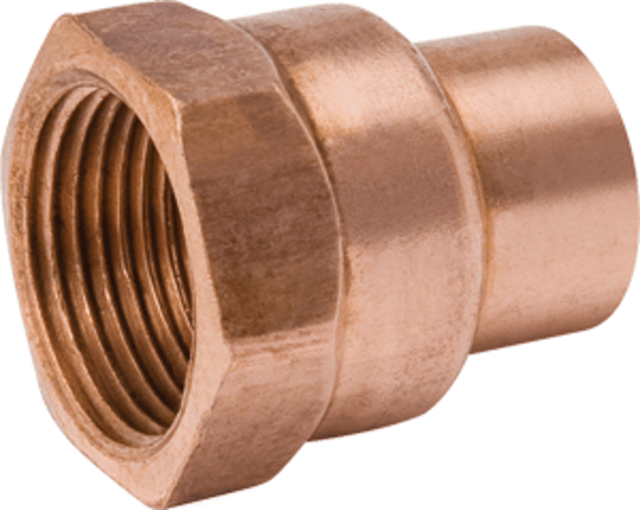 Mueller W01571 Copper Adapter 1-3/8 x 1-1/4 OD (Ftg x FPT)