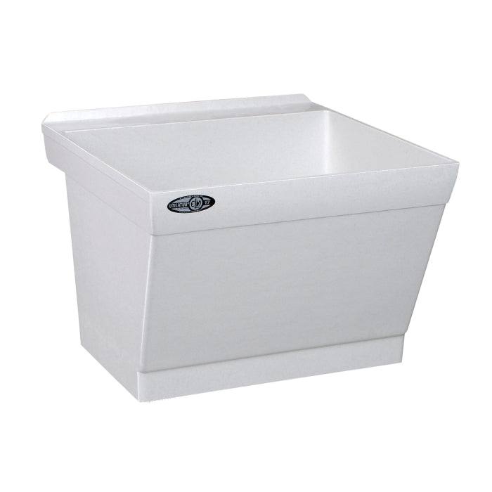 Mustee 17W Utilatub Laundry Tub Wall Mount 19 Gallon Marbleized White