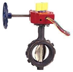 NIBCO NLH801H WD-3510 Series 4 In. 250 Psi Ductile Iron Wafer Butterfly Valve Gear Operator Switch