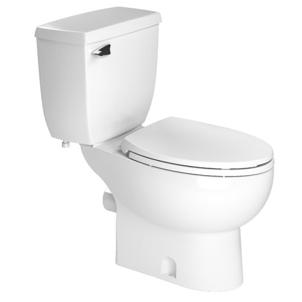 Saniflo 083 Saniflush Toilet Bowl, Round, 1.28 gpf (27 in L x 14-1/4 in W x 16-3/4 in H)