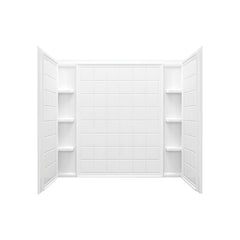 Sterling 71104100-0 Ensemble 60 x 37-1/2 x 54-1/4 in. Tub & Shower Wall in White