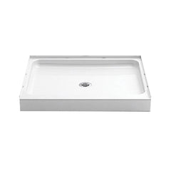 Sterling 72111100-0 Ensemble 42 in. x 34 in. Shower Base with Center Drain in White