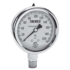 Trerice D82LFB2502LA130 Pressure Gauge 0-200 psi