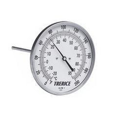 Trerice B8320405 Thermometer Dial Bi-Metal 20 to 240 Degree Fahrenheit 3 Inch Dial Rear 4 Inch Stem