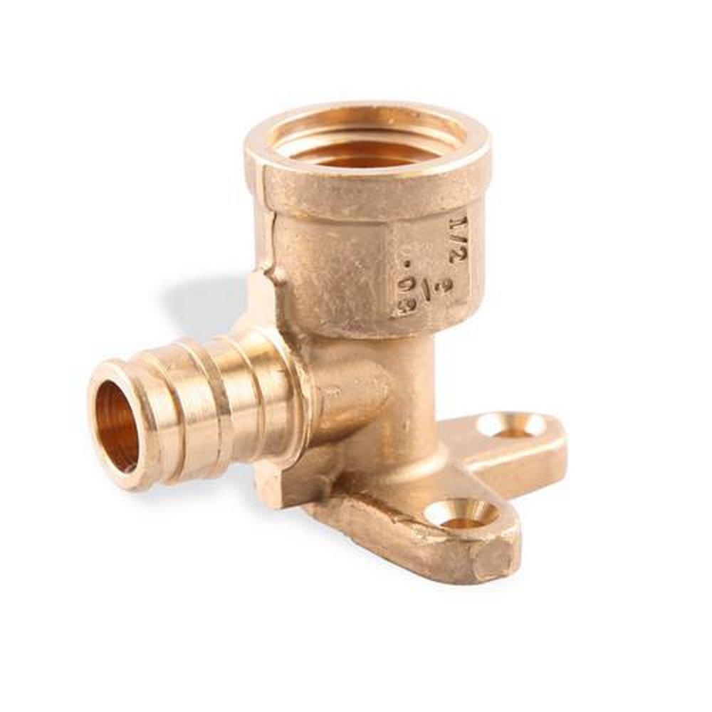 Uponor LF4235038 ProPEX 1/2 x 3/8 in Brass PEX Expansion x FPT 90 Drop Ear Elbow