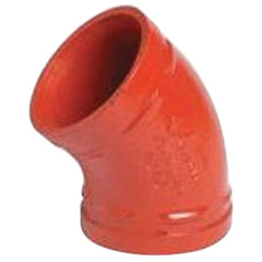 Victaulic F030003P00 FireLock 003 Orange Enamel Ductile Iron 45 deg Elbow 3 in