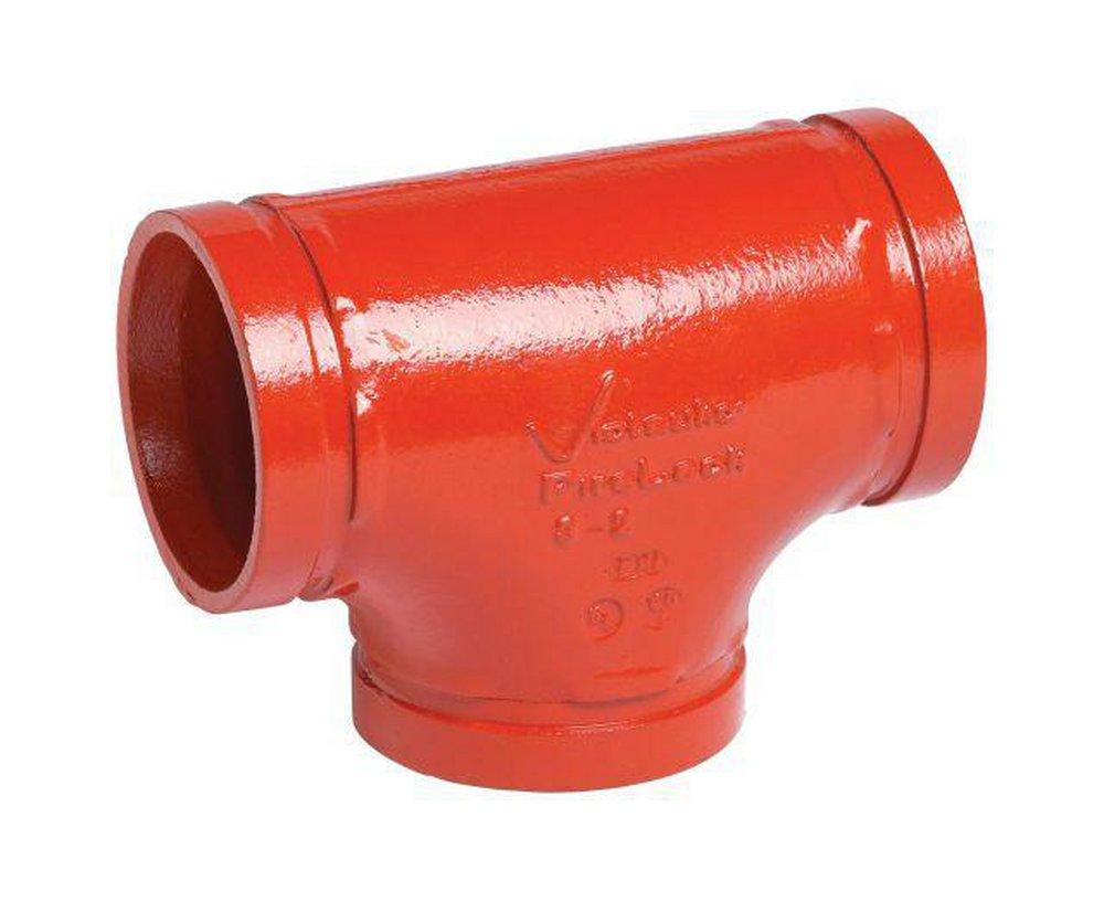 Victaulic F040002P00 FireLock Style 002 4 In Grooved Painted Ductile Iron With Tee Plastic Gasket