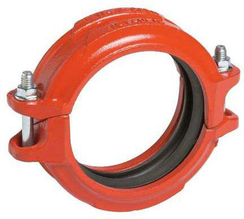 Victaulic L040005PE0 FireLock Style 005 4 in. Orange Enamel Grooved Rigid Coupling