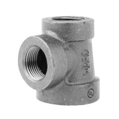 Ward 1DX1B.BCT Black Cast Iron Reducing Tee 1-1/2 x 1-1/2 x 1-1/4 in