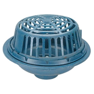 Zurn Z100-3NH-DP Dura Coated Cast Iron Main Roof Drain with Top-Set Deck Plate 3 in No-Hub