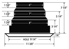 Airtec 81914 Ceiling Diffuser with Exhaust Grille 8 in