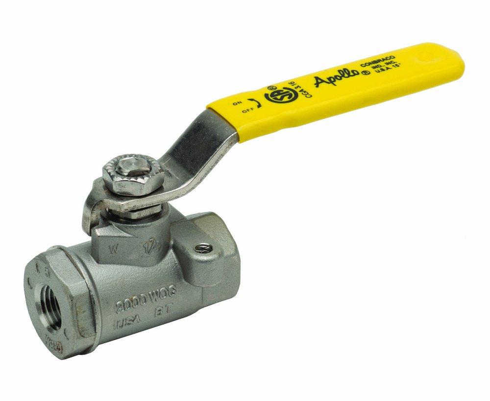 Apollo Valves 76-102-27A 76-100 Series 3/8 in. Stainless Steel Standard Port FNPT 2000# Ball Valve