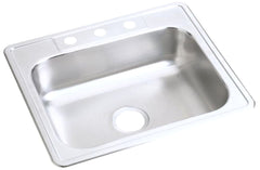 Dayton D125223 Stainless Steel Kitchen Sink 25 x 22 x 6-9/16 3-Hole