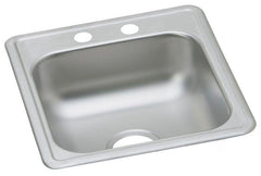 Dayton D117192 Dayton Sinks 17 x 19 Single Bowl Drop-In Sink 2 Holes