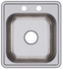 Dayton D117192 Dayton Sinks 17 x 19 Single Bowl Drop-In Sink 2 Holes