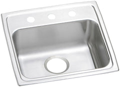 Elkay LRAD1918552 Lustertone Classic Stainless Steel 19 x 18 x 5-1/2 2-Hole Single Bowl Drop-in ADA Sink