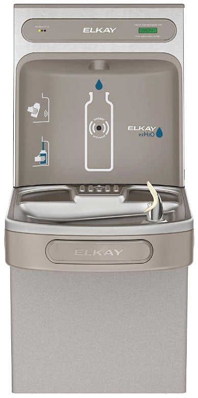 Elkay LZS8WSLK ezH2O Bottle Filling Station with Single ADA Cooler Filtered Refrigerated Light Gray