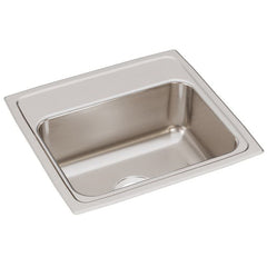 Elkay LR19182 Lustertone Classic Stainless Steel 19 x 18 x 7-5/8 2-Hole Single Bowl Drop-In Sink