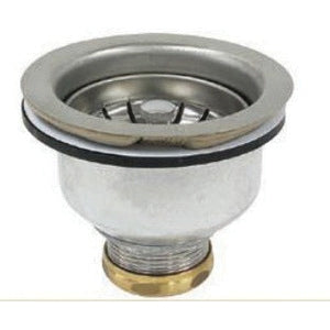 Kissler 59-3190 Perfect Putty Stainless Steel Basket Strainer with Deluxe Ball Catch Post 1-1/2 in