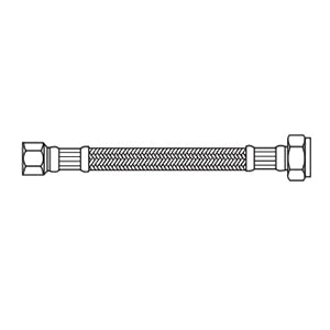 Kissler 88-2016 Flexible Braided Connector 3/8 x 1/2 in Compression x FIP