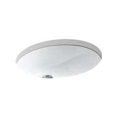 Kohler K-2210-G-0 Caxton Vitreous China Single-Bowl Oval Undermount Bathroom Sink