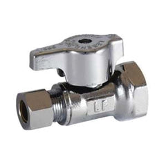 Legend Valve 114-702NL 3/8F x 3/8 OD T-596NL No Lead Chrome Brass 1/4 Turn Straight Stop Valve