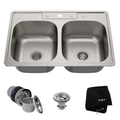 Kraus KTM33 Kitchen Sink 33-1/8 in L 22 in W 9 in H