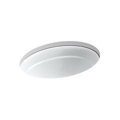 Kohler K-2824-0 Serif Enameled Cast Iron Single-Bowl Oval Undermount Bathroom Sink 20-5/8 in L x 15-1/4 in W x 8-7/16 in H Replacement MPN