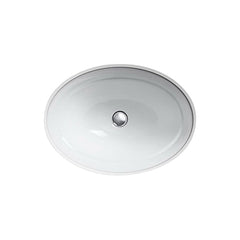 Kohler K-2824-0 Serif Enameled Cast Iron Single-Bowl Oval Undermount Bathroom Sink 20-5/8 in L x 15-1/4 in W x 8-7/16 in H Replacement MPN