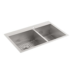 Kohler K-3823-1-NA Vault 18 ga Stainless Steel Kitchen Sink 33 in L x 22 in W x 9-5/16 in H