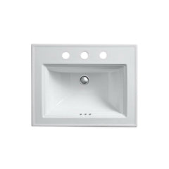 Kohler K-2337-8-0 Memoirs Stately Vitreous China Widespread Drop-In Bathroom Sink