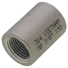 Merit Brass K411-06 Pipe Coupling, 3/8 in Nominal, FNPT End Style, 150 lb, 304/304L Stainless Steel