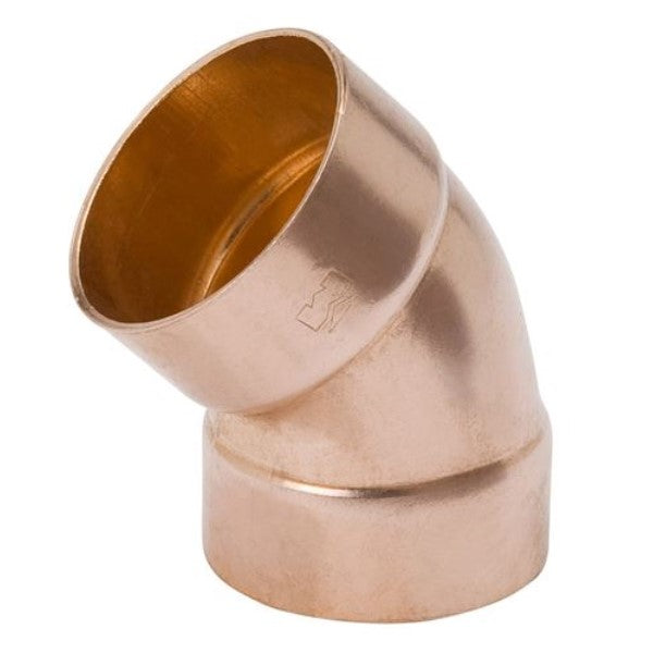 Mueller W07422 Streamline DWV 45 Deg Elbow 2 In C x C Copper