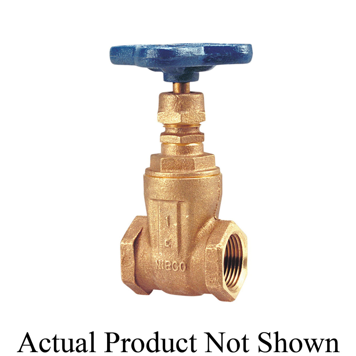 NIBCO NL0J006 Gate Valve, 1/2 in Nominal, Threaded End Style, 125 lb, Bronze Body, Handwheel Actuator