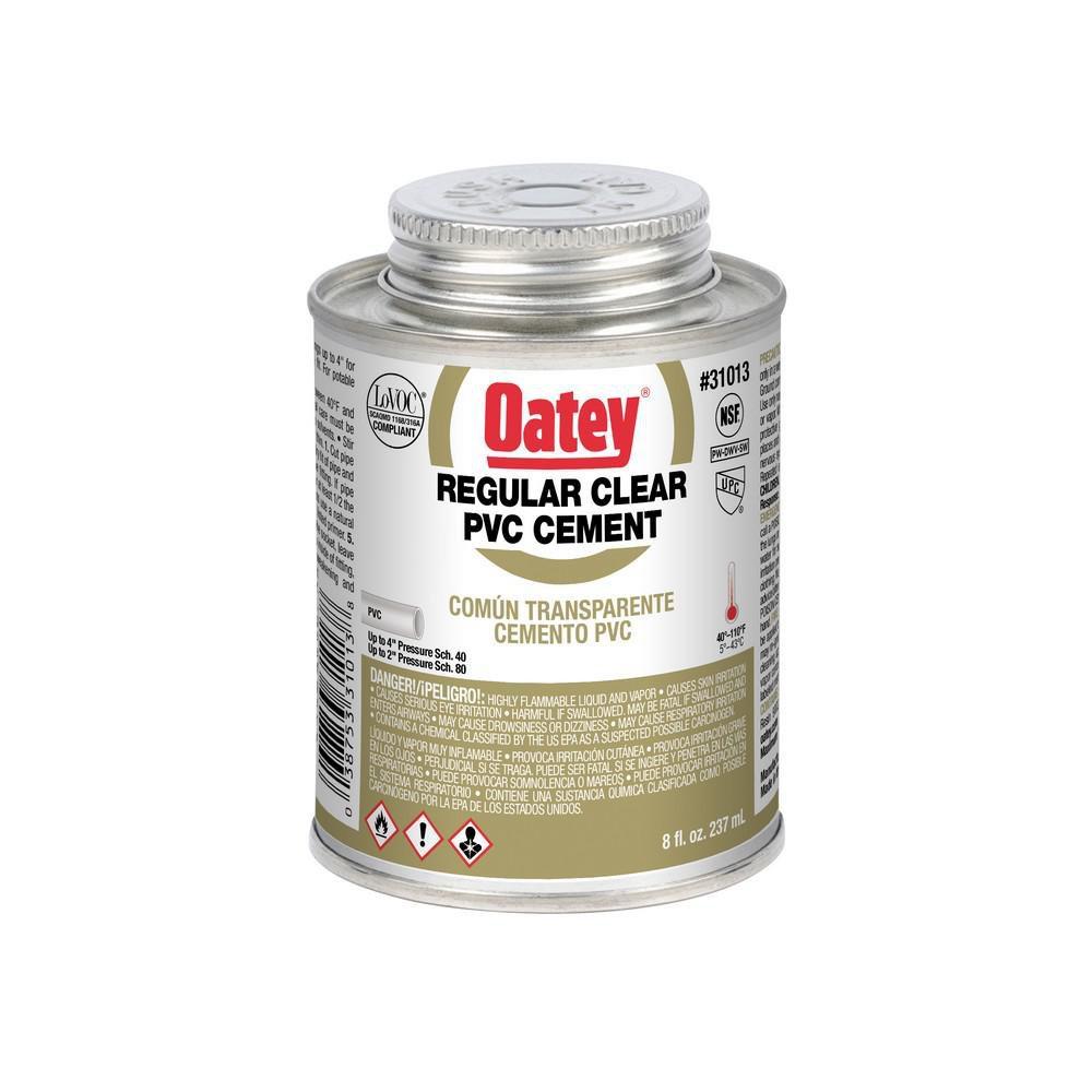 Oatey 31013 8 oz. Regular Set PVC Clear Pipe Cement