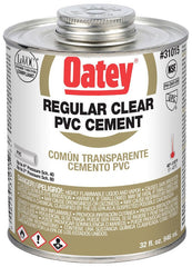 Oatey 31015 Solvent Cement Clear PVC Regular 32 Ounce