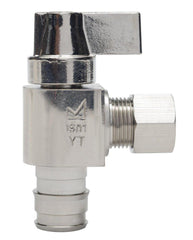 Sioux Chief 130-G2W0C 130 Series 1/2 x 1/4 in. F1960 x Compression Angle Supply Stop Valve in Chrome Plated