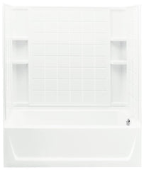 Sterling 71120120-0 Ensemble 60 in x 32 in Tub & Shower Unit in White with Right Drain